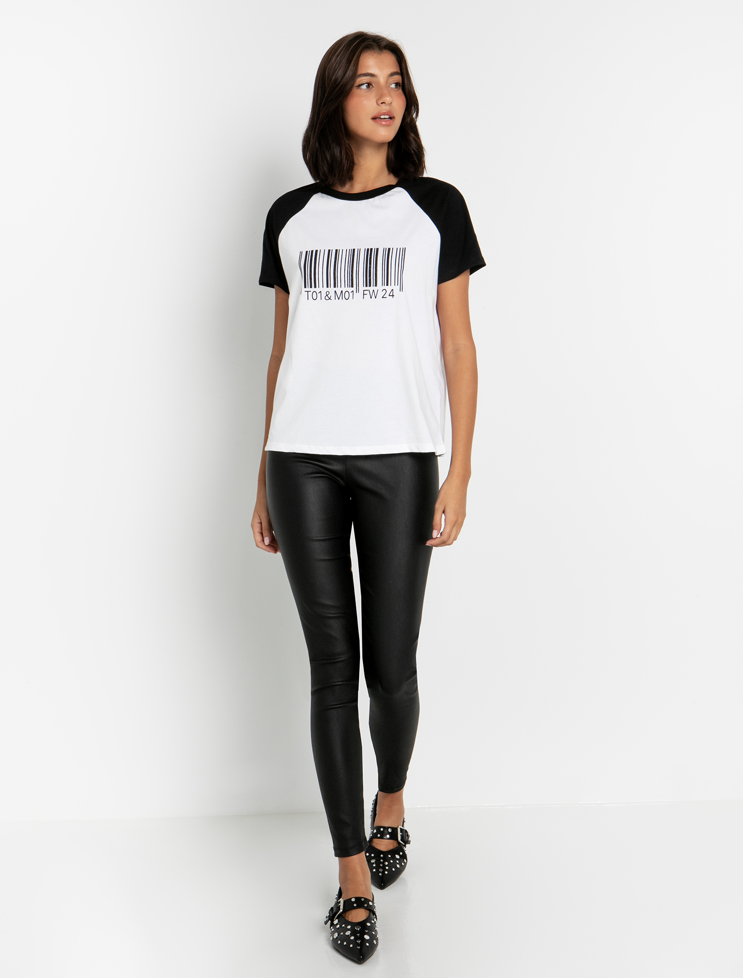 ToiMoi T-shirt με barcode στάμπα - ΥΠΟΛΕΥΚΟ